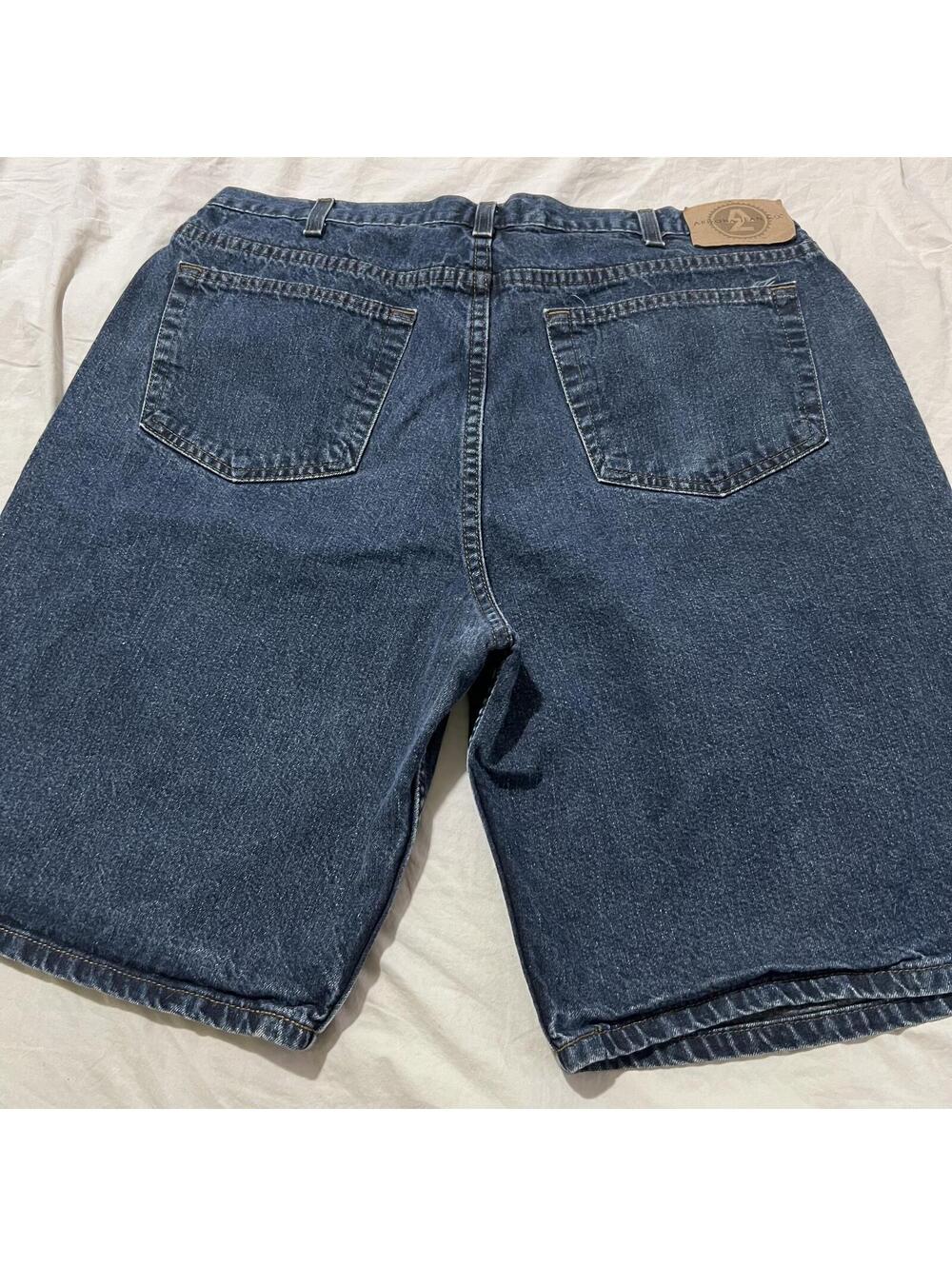 Y2K Arizona Jean Co. Loose Fit Logo Patch denim Shorts jorts 35x10 tag 36 summer